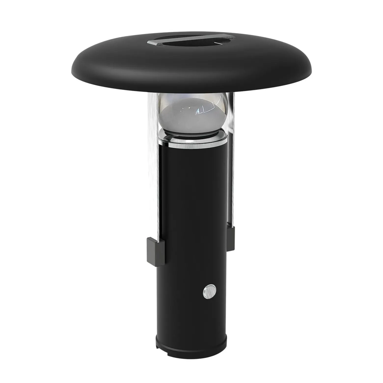 LED-Akku-Tischleuchte Camping, schwarz, Aluminium, PMMA, CCT
