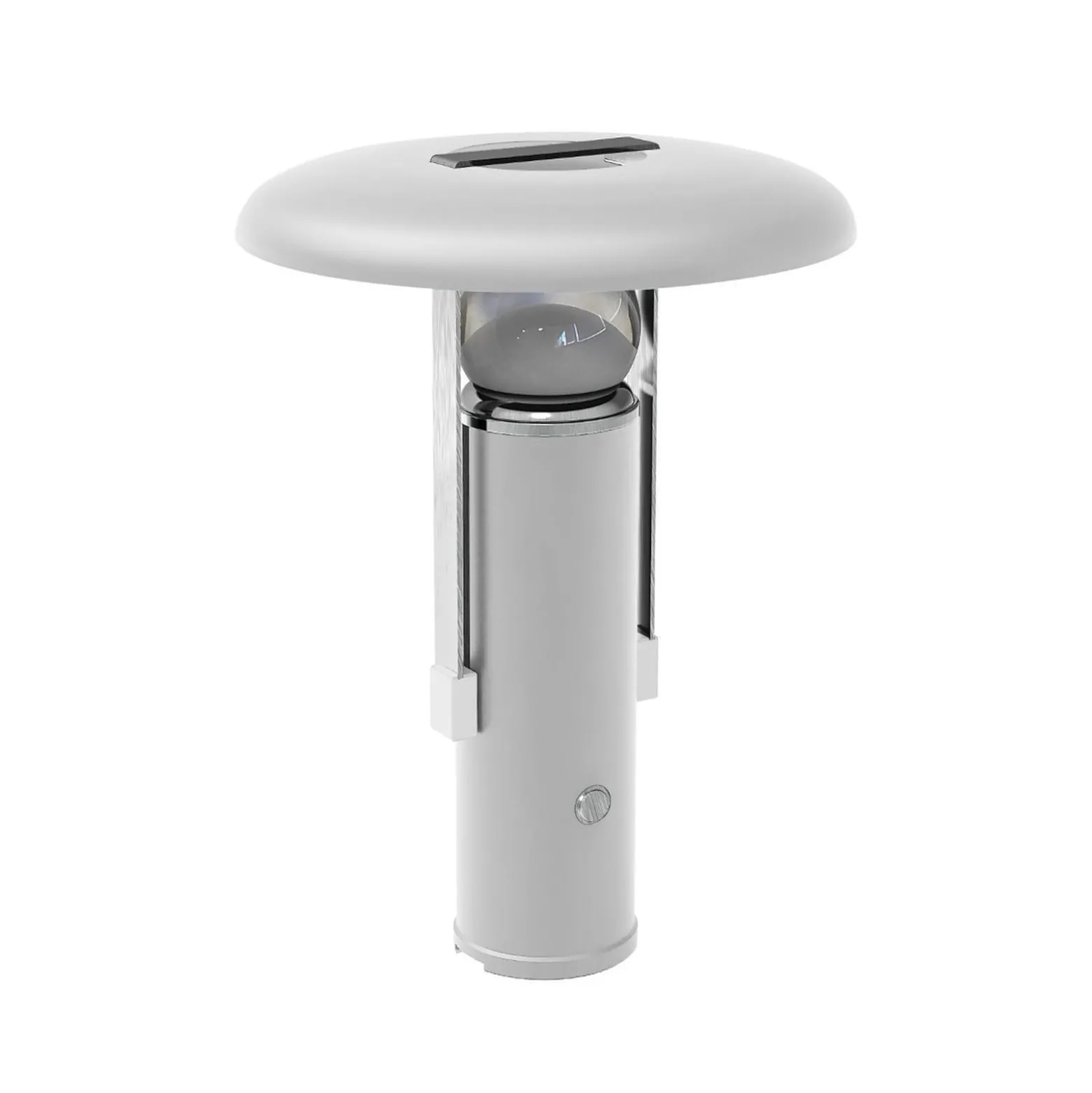 LED-Akku-Tischleuchte Camping, weiß, Aluminium, PMMA, CCT