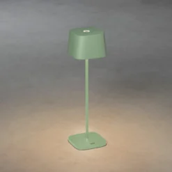 LED-Akku-Tischleuchte Capri, Höhe 36 cm, grün-grau, IP54