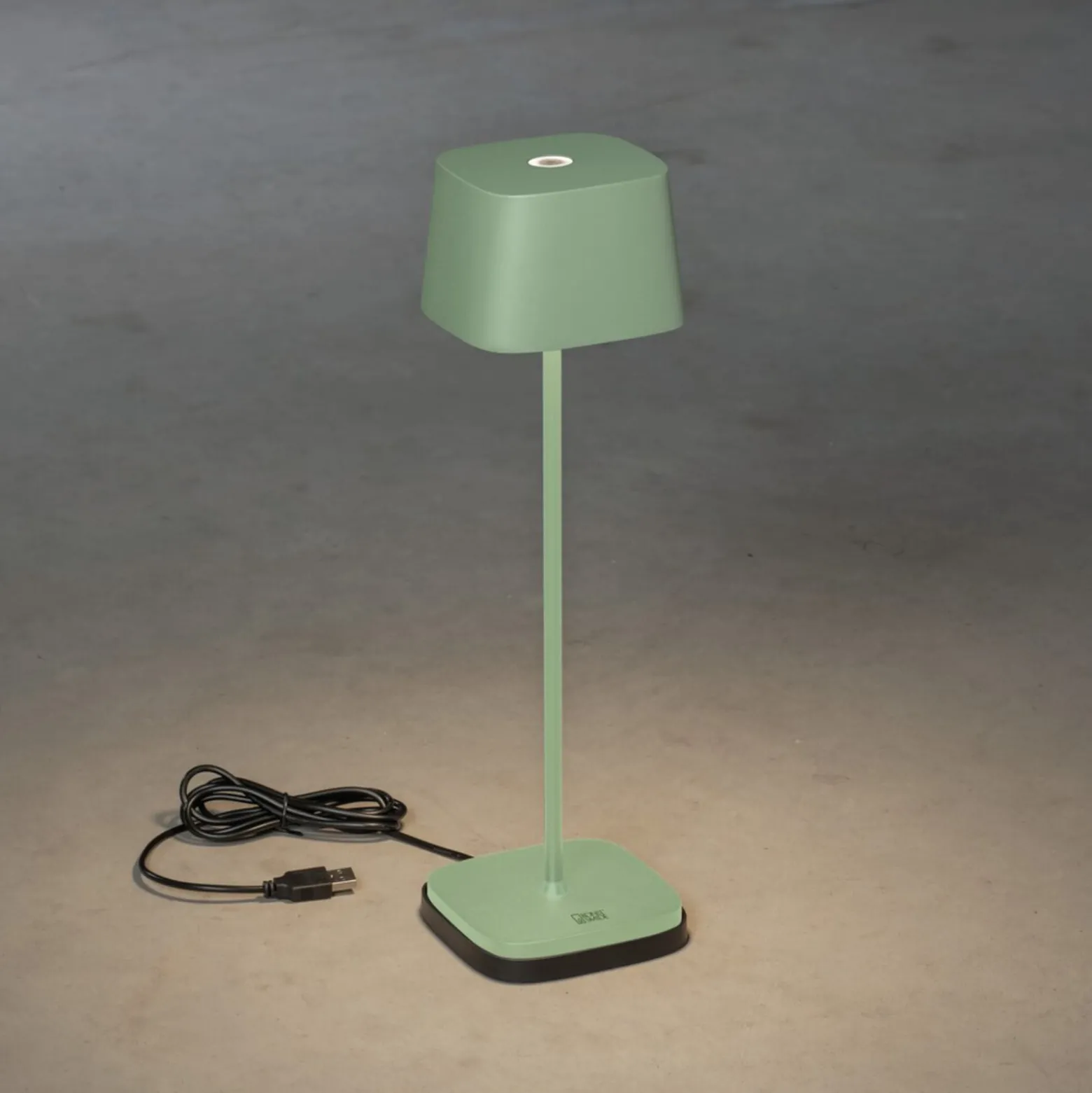 LED-Akku-Tischleuchte Capri, Höhe 36 cm, grün-grau, IP54