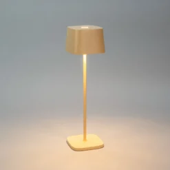 LED-Akku-Tischleuchte Capri, Höhe 36 cm, sandfarben, IP54