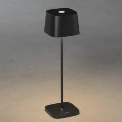 LED-Akku-Tischleuchte Capri, Höhe 36 cm, schwarz, IP54