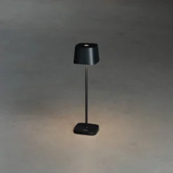 LED-Akku-Tischleuchte Capri, Höhe 25 cm, schwarz, IP54