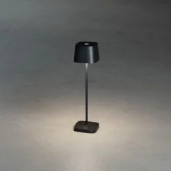LED-Akku-Tischleuchte Capri, Höhe 25 cm, schwarz, IP54