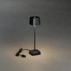LED-Akku-Tischleuchte Capri, Höhe 25 cm, schwarz, IP54