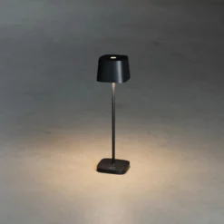 LED-Akku-Tischleuchte Capri, Höhe 25 cm, schwarz, IP54