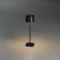 LED-Akku-Tischleuchte Capri, Höhe 25 cm, schwarz, IP54