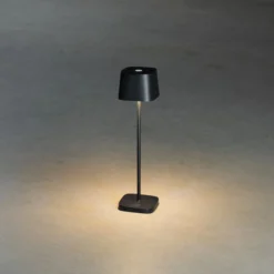 LED-Akku-Tischleuchte Capri, Höhe 25 cm, schwarz, IP54