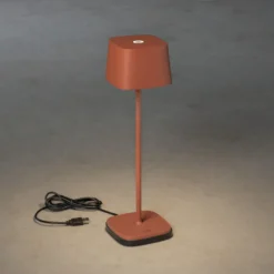 LED-Akku-Tischleuchte Capri, Höhe 36 cm, terrakotta, IP54