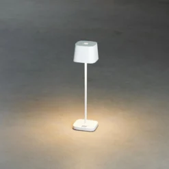 LED-Akku-Tischleuchte Capri, Höhe 25 cm, weiß, IP54
