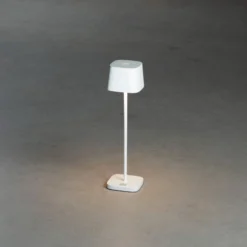 LED-Akku-Tischleuchte Capri, Höhe 25 cm, weiß, IP54