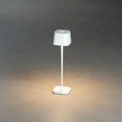 LED-Akku-Tischleuchte Capri, Höhe 25 cm, weiß, IP54