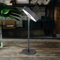 LED-Akku-Tischleuchte Ella, magnetisch, grau