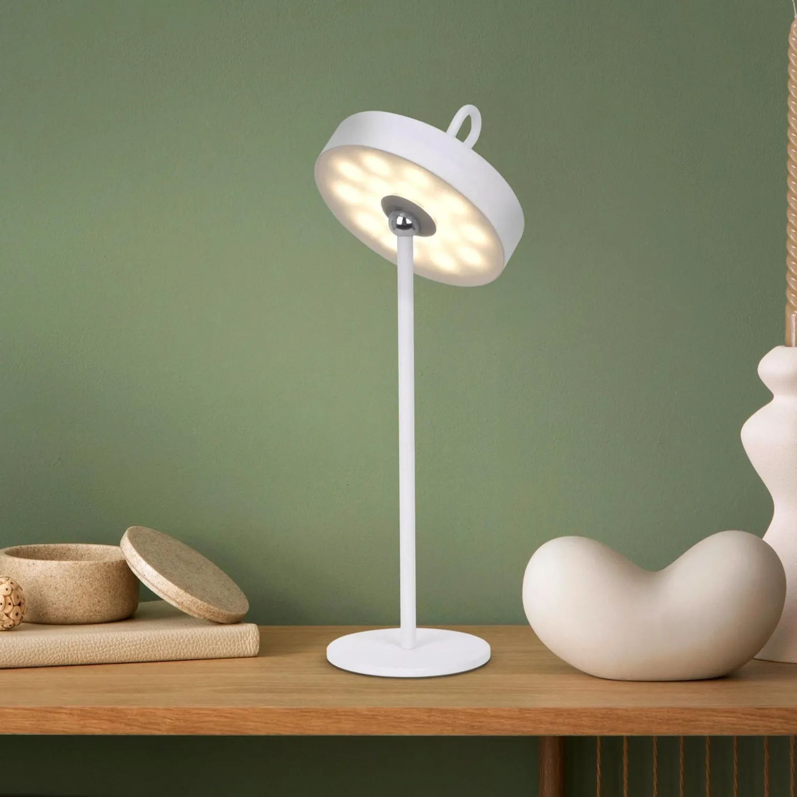 LED-Akku-Tischleuchte Ella, magnetisch, weiß