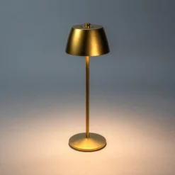 LED-Akku-Tischleuchte Eze, matt-gold, 32 cm, IP54, USB