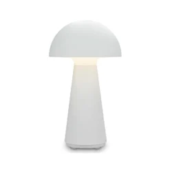 LED-Akku-Tischleuchte Fungo, aufladbar, weiß