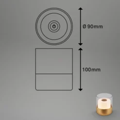 LED-Akku-Tischleuchte 7483 IP44 Dimmer, gold