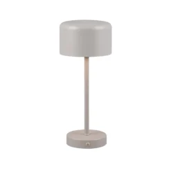 LED-Akku-Tischleuchte Jeff, grau, Höhe 30 cm, Metall