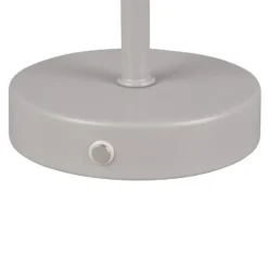 LED-Akku-Tischleuchte Jeff, grau, Höhe 30 cm, Metall