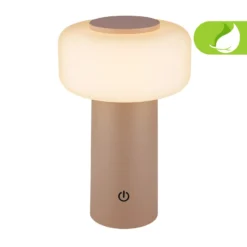 LED-Akku-Tischleuchte Juna, beige, IP44, dimmbar, 20 cm