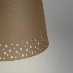 LED-Akku-Tischleuchte Kiki, braun/gold, IP44, 3.000K