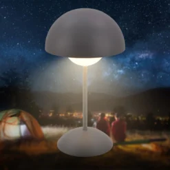 LED-Akku-Tischleuchte Kugle, anthrazit, Metall, IP44, dim.