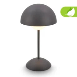 LED-Akku-Tischleuchte Kugle, anthrazit, Metall, IP44, dim.