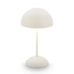 LED-Akku-Tischleuchte Kugle, weiß, Metall, IP44, dimmbar