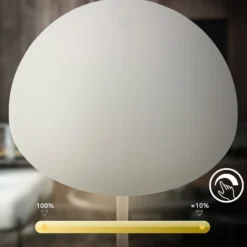 LED-Akku-Tischleuchte Kugle, weiß, Metall, IP44, dimmbar