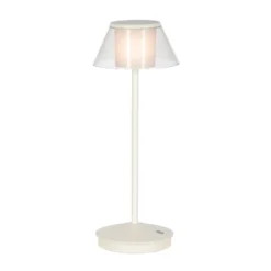 LED-Akkutischleuchte K5, weiß, Aluminium, IP54, dimmbar