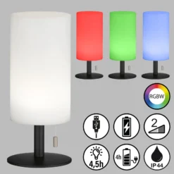 LED-Akku-Tischleuchte Larino, Höhe 28 cm