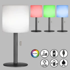 LED-Akku-Tischleuchte Lesina mit Zugschalter