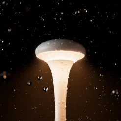 LED-Akku-Tischleuchte Nudrop, IP54, schneeweiß