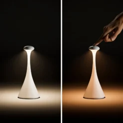 LED-Akkutischleuchte Nudrop mini, dünenbeige, IP54, dimmbar