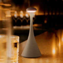 LED-Akkutischleuchte Nudrop mini, graphitgrau, IP54, dimmbar