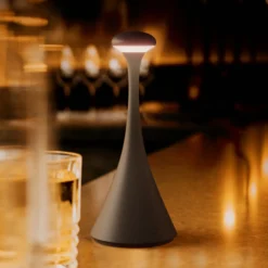 LED-Akkutischleuchte Nudrop mini, schwarz, IP54, dimmbar