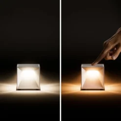 LED-Akku-Tischleuchte Nutalis mini, beige, IP54, dimmbar