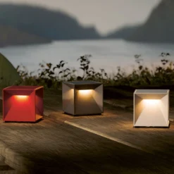LED-Akku-Tischleuchte Nutalis mini, schwarz, IP54, dimmbar