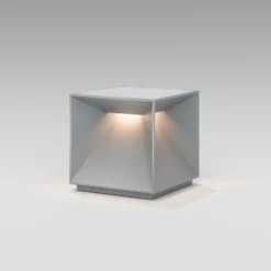 LED-Akku-Tischleuchte Nutalis, nebelgrau, IP54, dimmbar