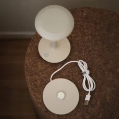 LED-Akku-Tischleuchte Petit, greige, Aluminium, IP44