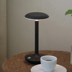 LED-Akku-Tischleuchte Petit, schwarz, Aluminium, IP44