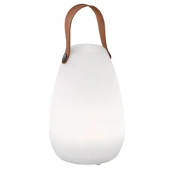 LED-Akku-Tischleuchte Ruby, Ø 14 cm, weiß, IP44, RGB dimmbar