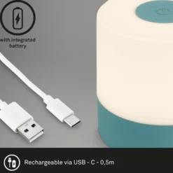 LED-Akku-Tischleuchte Smal, blau, 2.700K, dimmbar