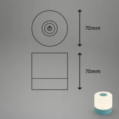 LED-Akku-Tischleuchte Smal, blau, 2.700K, dimmbar