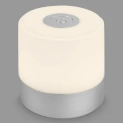 LED-Akku-Tischleuchte Smal, chromfarben, 2.700K, dimmbar