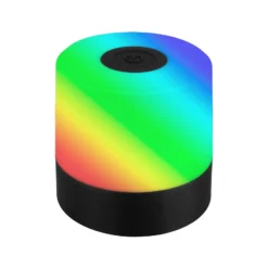 LED-Akku-Tischleuchte Smal, schwarz, RGBW, Kunststoff, 7 cm