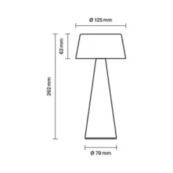 LED-Akku-Tischleuchte Solino, graphit, Solar/USB, 26 cm IP44