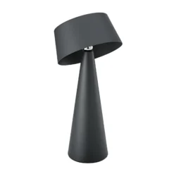 LED-Akku-Tischleuchte Solino, graphit, Solar/USB, 26 cm IP44