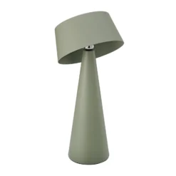 LED-Akku-Tischleuchte Solino, grün, Solar/USB, 26 cm, IP44