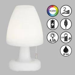 LED-Akku-Tischleuchte Termoli konisch, Höhe 25 cm